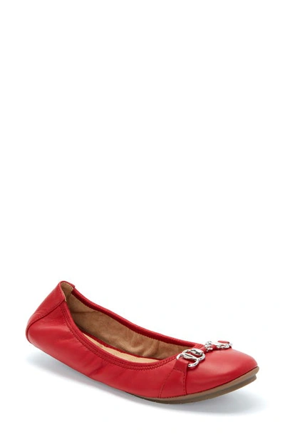 Shop Me Too Olympia Skimmer Flat In Red Leather