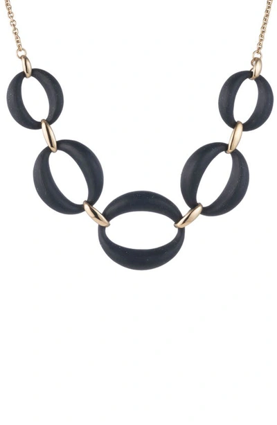 Shop Alexis Bittar Essentials Large Lucite Link Necklace In Black