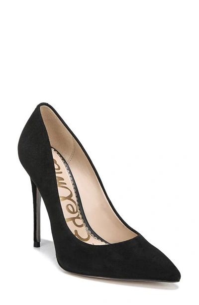 Shop Sam Edelman Danna Pointed Toe Pump In Black Suede