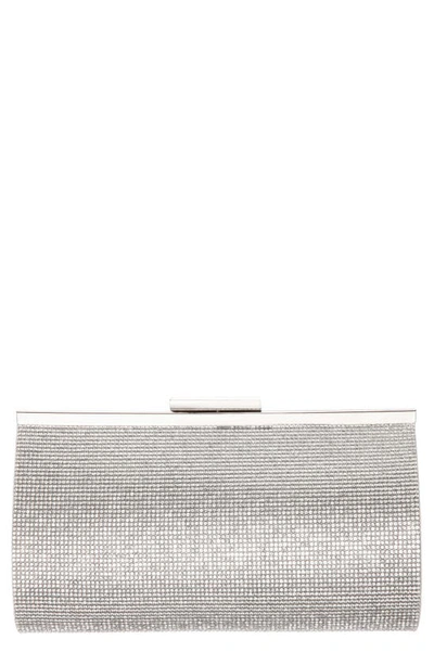 Shop Nina Crystal Frame Clutch In Silver