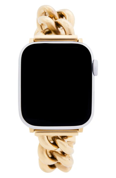 Shop Rebecca Minkoff Curb Link Apple Watch® Bracelet Strap In Gold