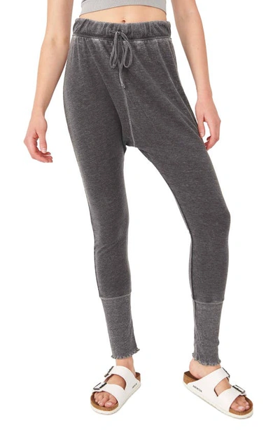 Shop Free People Cozy All Day Harem Leggings In Washed Black