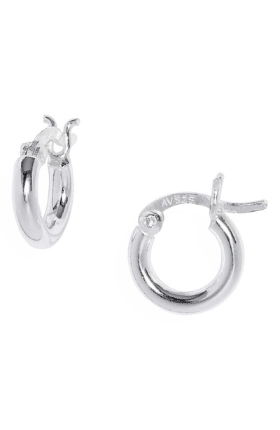 Shop Argento Vivo Sterling Silver Small Hoop Earrings In Silver