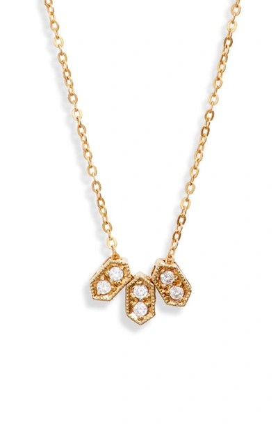 Shop Set & Stones Gisele Triple Pendant Necklace In Gold