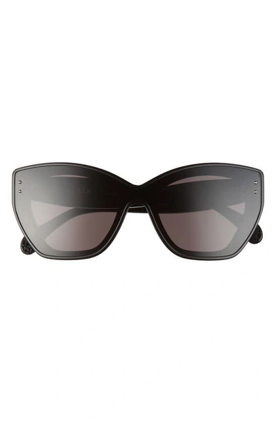 Shop Alaïa 99mm Shield Sunglasses In Black/ Grey