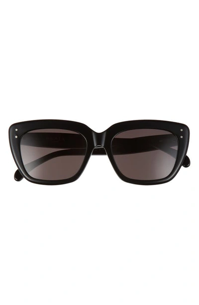 Shop Alaïa 54mm Square Sunglasses In Black/ Grey