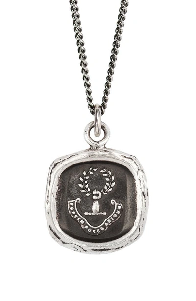 Shop Pyrrha Inner Strength Pendant Necklace In Silver