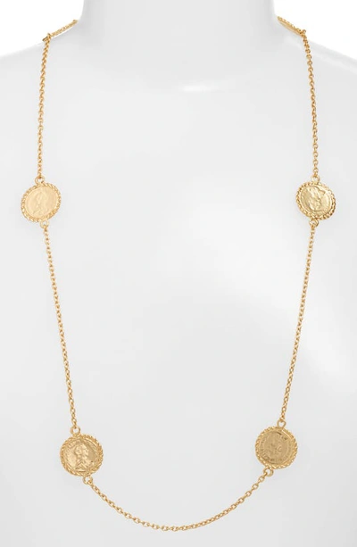 Shop Karine Sultan Station Necklace In Gold