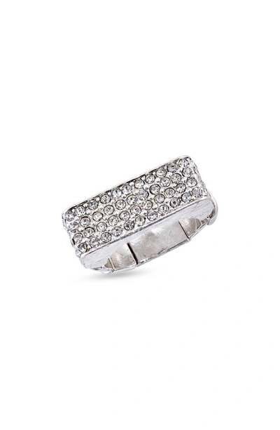 Shop Karine Sultan Pavé Ring In Silver