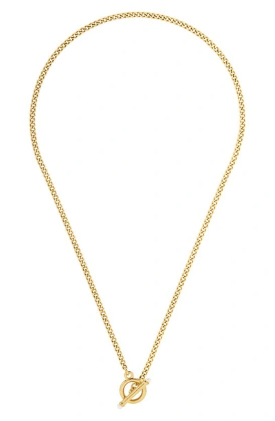 Brook & York Stella Imitation Pearl Toggle Necklace In Gold