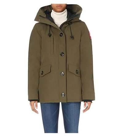 Shop Canada Goose Rideau Shell Parka In Military Green