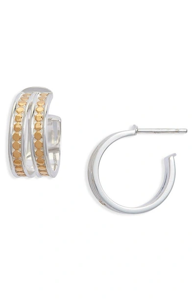 Shop Anna Beck Split Hoop Earrings In Gold/ Silver