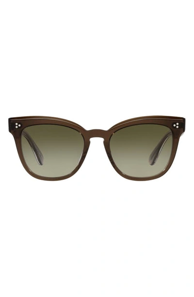Shop Oliver Peoples Marianela 54mm Gradient Butterfly Sunglasses In Espresso/ Olive Gradient