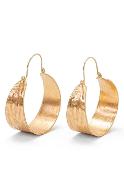 Shop Petit Moments Terrain Hoop Earrings In Gold