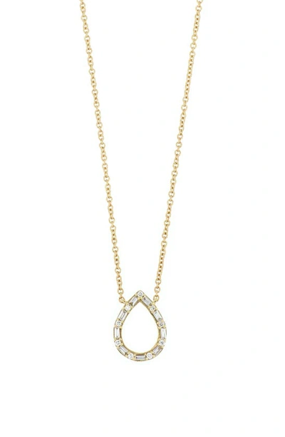 Shop Bony Levy Getty Open Diamond Pendant Necklace In Yellow Gold