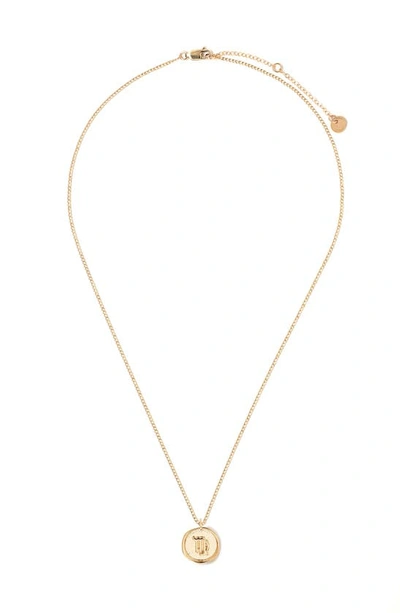 Shop Tess + Tricia Zodiac Pendant Necklace In Gold - Virgo