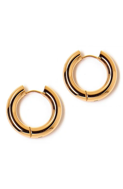 Shop Tess + Tricia Estelle Large Huggie Hoop Earrings In Gold