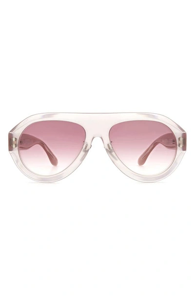 Shop Isabel Marant 59mm Gradient Aviator Sunglasses In Nude/ Burgundy Shaded