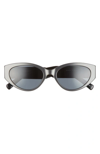 Shop Rebecca Minkoff Selma 3 54mm Cat Eye Sunglasses In Grey/ Grey
