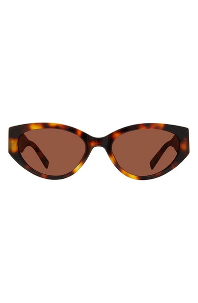 Shop Rebecca Minkoff Selma 3 54mm Cat Eye Sunglasses In Dark Havana/ Brown