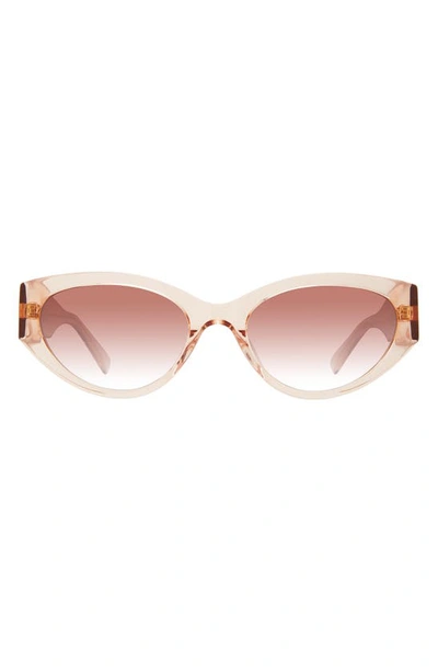 Shop Rebecca Minkoff Selma 3 54mm Cat Eye Sunglasses In Crystal Pink/ Brown Gradient