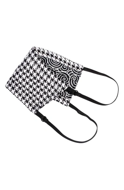 Shop L Erickson Peace Adult Reversible Silk Face Mask In Houndstooth Swirl