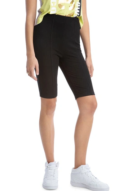 Shop Juicy Couture Rib Biker Shorts In Black
