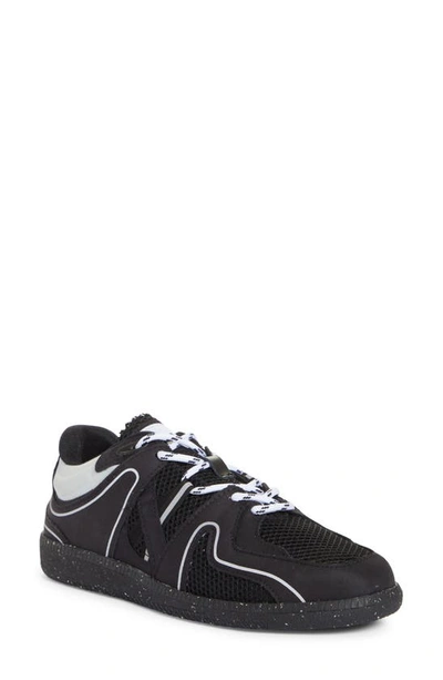 Shop Ganni Sporty Mix Retro Sneaker In Black