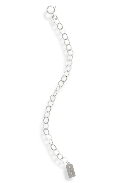 Shop Set & Stones Extender Chain In Silver 4 In