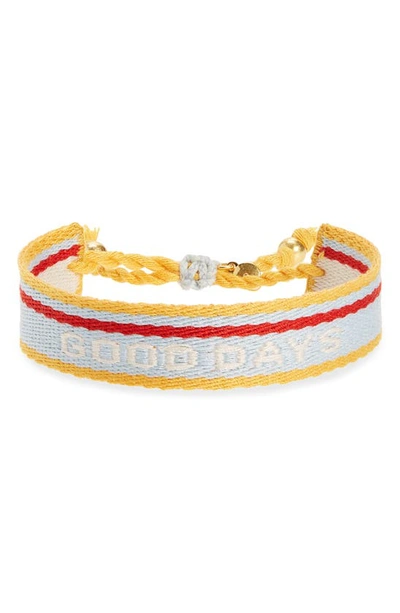 Shop Madewell Woven Word Bracelet In Autumn Gold Multi