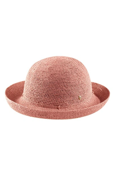 Shop Helen Kaminski Packable Raffia Hat In Peony