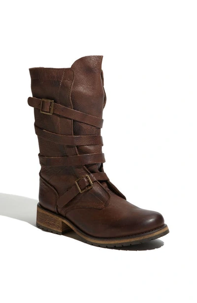 Shop Steve Madden 'banddit Buckle' Boot In Brown Leather