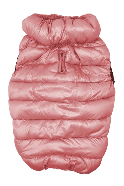Shop Pet Life 'pursuit' Quilted Ultra-plush Thermal Dog Jacket In Pink