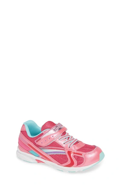 Shop Tsukihoshi Glitz Washable Sneaker In Hot Pink/ Mint