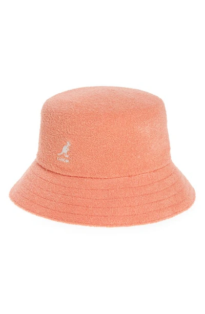 Shop Kangol Bermuda Bucket Hat In Peach Pink
