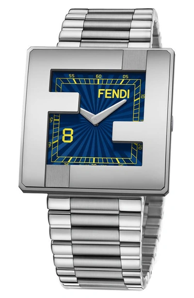 Shop Fendi Mania Bracelet Watch, 40mm In Stainless Steel