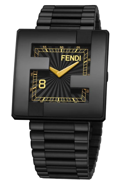Shop Fendi Mania Bracelet Watch, 40mm In Black