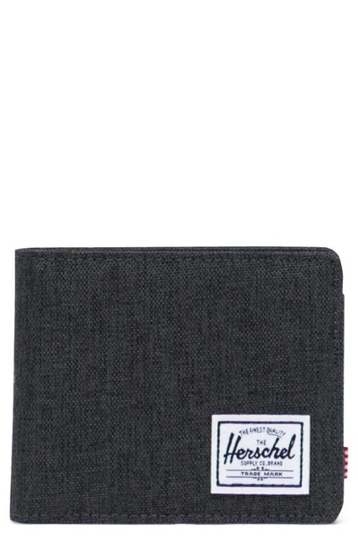 Shop Herschel Supply Co Roy Rfid Wallet In Black Crosshatch