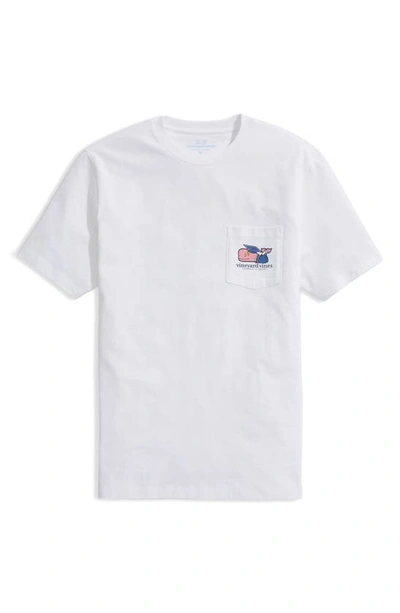 Shop Vineyard Vines Graduation 2021 Pocket Graphic Tee In White Cap