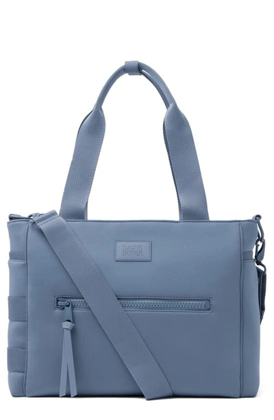 Shop Dagne Dover Large Wade Diaper Tote In Ash Blue