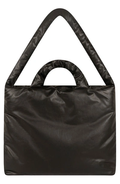 Shop Kassl Large Oiled Canvas Baby Bag In Black