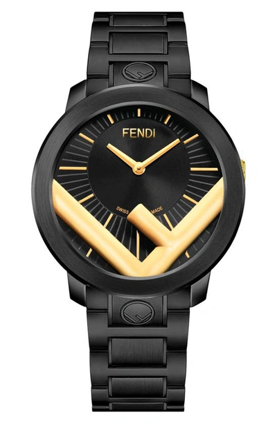 Shop Fendi Run Away Bracelet Watch, 41mm In Black