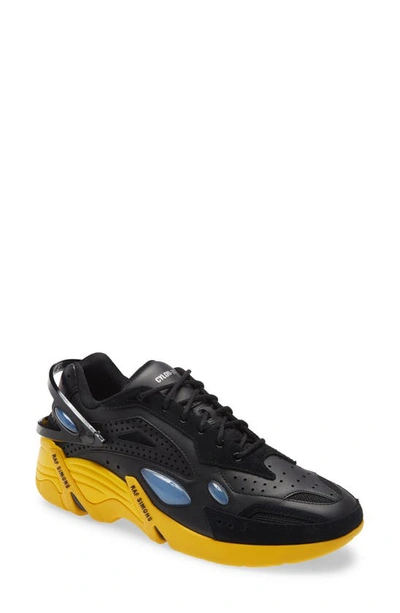 Shop Raf Simons Cyclon-21 Sneaker In Black/ Yellow