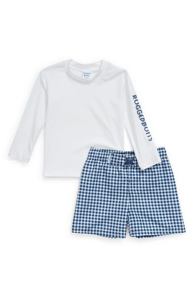Ruggedbutts Two-piece Rashguard Swimsuit In Blue
