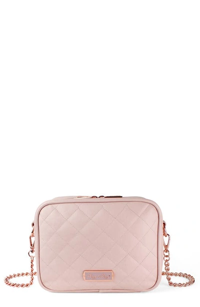 Shop Itzy Ritzy Double Take Faux Leather Crossbody Diaper Bag In Blush