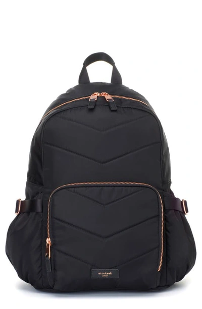 Shop Storksak Hero Luxe Water Resistant Nylon Backpack Diaper Bag In Black Quilted