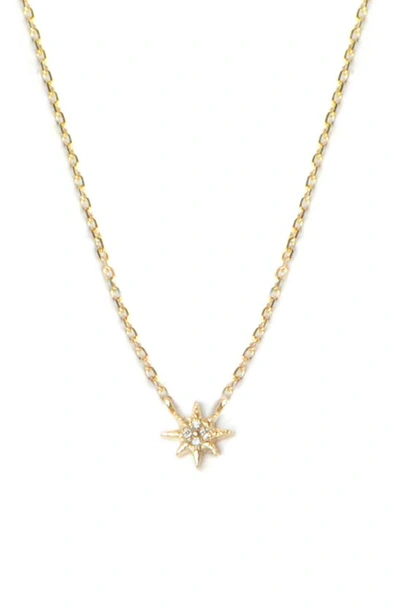 Shop Anzie North Star Diamond Pendant In Gold