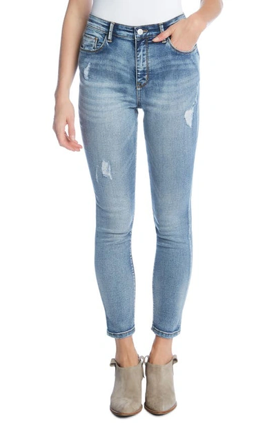 Shop Karen Kane High Waist Ankle Skinny Jeans In Denim