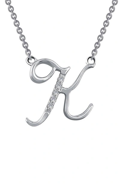 Shop Lafonn Initial Pendant Necklace In K - Silver