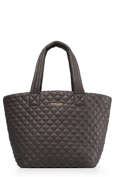 Shop Mz Wallace Medium Metro Quilted Nylon Tote In Magnet
